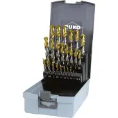 RUKO 2501215TRO N HSS-G Spiraalboorset 25-delig 1 mm, 1.5 mm, 2 mm, 2.5 mm, 3 mm, 3.5 mm, 4 mm, 4.5 mm, 5 mm, 5.5 mm, 6 mm, 6.5 mm, 7 mm, 7.5 mm, 8 mm, 8.5 mm,