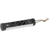 Bachmann CYCLE Lus 2xCEE7/3 1xschakelaar 1xUSB A/C 22W 2,5m CEE7/7