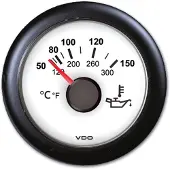 VDO ViewLine zwarte Olietemperatuurmeter