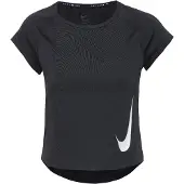 Nike Functioneel shirt 'TEMPO SWOOSH' zwart / wit