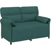 vidaXL Bank 100% polyester metalen frame MDF, Multiplex