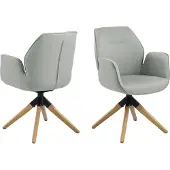AC Design Eetkamerstoel Aubin - lichtgrijs/bruin