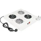 Roline 19-inch dakventilatie unit met 2 ventilatoren, thermostaat, grijs