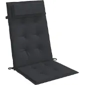 vidaXL Stoelkussens 6 st hoge rug oxford stof zwart