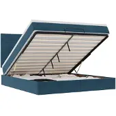 vidaXL Ottoman bed met matrassen en LED's 160x200cm fluweel