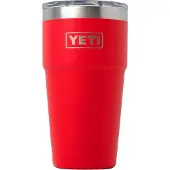 Yeti Rambler Stackable Cup 20oz Mag Slider Lid, Rescue Red, stapelbare thermosbeker met deksel, 591 ml