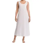 Hanro Negligé ' Cotton Deluxe 130cm ' wit