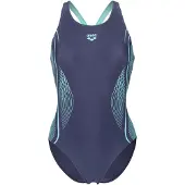 Arena Sportbadpak 'Grid V Back' azuur / donkerblauw