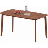 Youjia Eettafel, landelijke stijl, gelakte afwerking, hout, 150 x 80 cm, bruin