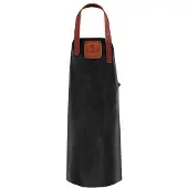 Witloft - Craft Leren Schort Kids Vintage Zwart/Cognac