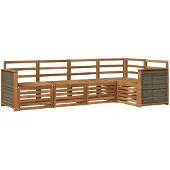 vidaXL Buiten bank set 4 st Naturel Massief Acacia Hout