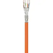 Goobay S/FTP CAT7a 10 Gigabit 1000 MHz netwerkkabel met vaste aders - AWG23 - LSZH / oranje - 100 meter