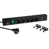 Bachmann CONNECT LINE 5xbeveiligd contact, USB A&C schakelaar 22W, zwart