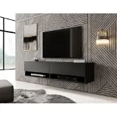 Meubella TV-Meubel Asino mat zwart - 140 cm