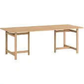 MOEBE rectangular dining dable eettafel 220x90 cm Eikenhout