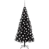 vidaXL Kerstboom Zwart 210 cm PVC