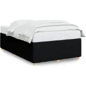 vidaXL Bedframe zonder matras 120x200 cm stof zwart