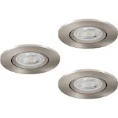 Eglo Set van 3 inbouwspots Barranco nikkel Ø 9cm - 3-staps CCT