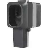 Sygonix SY-6670746 1-voudig Stopcontact (opbouw) Afsluitbaar, Zwenkbare stopcontacttop IP55 Grijs