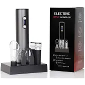 INF Elektrische Wijnopener Zesdelige Set - Oplaadbare USB Automatische Kurkentrekker