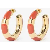 Sissy-Boy Gold plated oorbellen met strepen