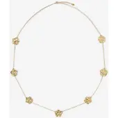 Sissy-Boy Gold plated ketting met bloemen