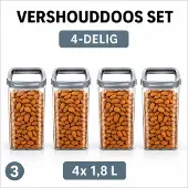 Curver - 4x Vershouddoos van 1,8 L - Dry Food Storage
