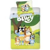 Blueys Bluey dekbedovertrek, naturel, 140 x 200 cm - katoen