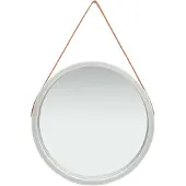vidaXL Wandspiegel met band 60 cm zilverkleurig