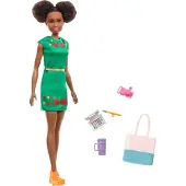 Barbie Travel tienerpop groen jurkje 33 cm