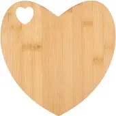 Alpina Snijplank Hartvorm - Bamboe Serveerplank met Hangoog - Uniek Hartvormig Ontwerp - Ideaal voor Kerst en Feestdagen - Geschikt voor Serveren van Kaas, Fruit en Hapjes - 27x26 cm - Bruin