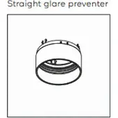 Kreon - Straight glare preventor, chroom, H30