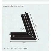 Kreon - Nuit corner cut, 90°, Wit