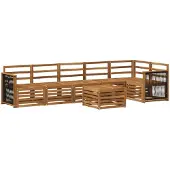 vidaXL Buiten bank set 6 st Naturel Massief Acacia Hout