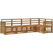 vidaXL Buiten bank set 4 st Naturel Massief Acacia Hout