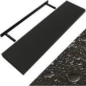 Casaria Wandplank Zwevend Mat Zwart MDF 90x23x3,8cm