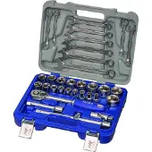 Irimo Sleutel- en doppenkoffer - - 129-33W-4 - 33 stuks - Chroom vanadium staal - 1/2" 8-32 mm