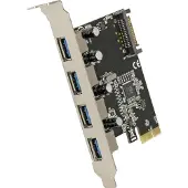 DeLOCK PCI Express x1 Card to 4 x external USB Type-A female SuperSpeed USB 5 Gbps (USB 3.2 Gen 1)