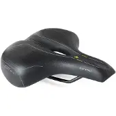 Selle Bassano Fietszadel Suprema 5zone EL City met elastomere demping - zwart