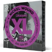 Daddario EXL120 3D 9-42 3 Pack