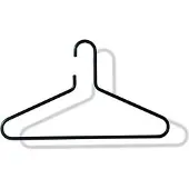 Kerkmann kledinghanger aluminium (5 stuks) Kleur: zwart