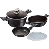 Berlinger Haus set potten gemaakt van coating graniet 6 st. Carbon Pro BH6905