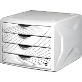 Helit ladeblok Cameleon, met 4 laden, wit