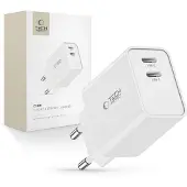 Tech-Protect Tech Protection 35 Watt 2 Poort USB-C Oplader Wit
