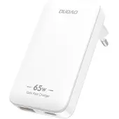 Dudao A65Q Adapter, 65 Watt, GaN, 1x USB-C + 1x USB-A, wit