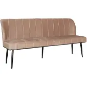 Lizzely Garden & Living Eetkamerbank 180cm Sally velvet champagne bank 3 zits eettafelbank