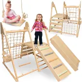 Mamabrum Houten speelplaats voor thuis, XL, 5-in-1