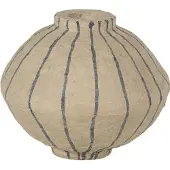 Woood Karo Decoratie Vaas - Papier Mache - Zand - 30x35x35
