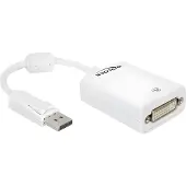 DeLOCK premium DisplayPort naar DVI adapter - DP 1.1 (1920 x 1200) / wit - 0,15 meter