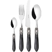 Casa Bugatti OXFORD Ghiera Argento Anticato, Bestekset, 24 delen, Presentatieverpakking,